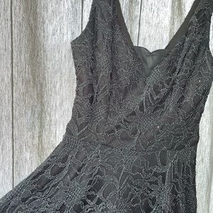 Dark grey sparkly prom dress